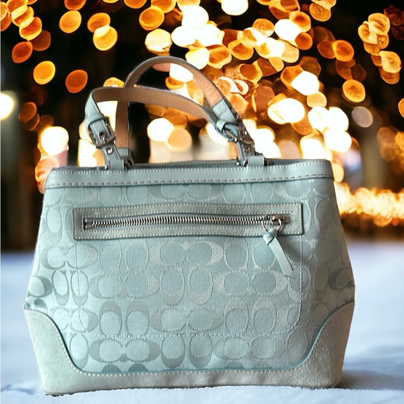 Handbags - NWOT Coach Aqua Blue satchel Handbag/Purse